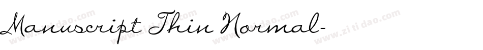 Manuscript Thin Normal字体转换